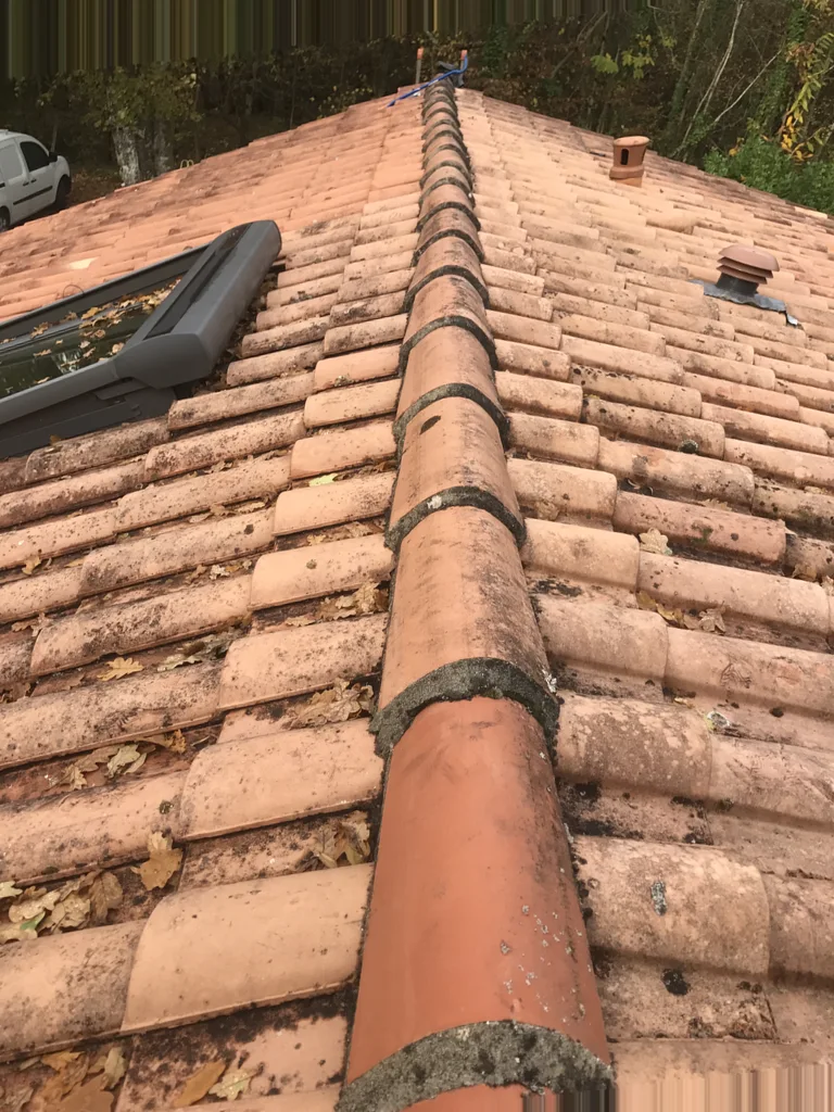 Réfection du faîtage — avant les travaux de finition